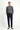 Koyu Lacivert Slim Fit Dar Kesim Likralı Klasik Kumaş Pantolon