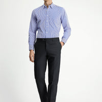 Dark Anthracite 6 Drop Regular Fit Standard Cut Classic Fabric Trousers