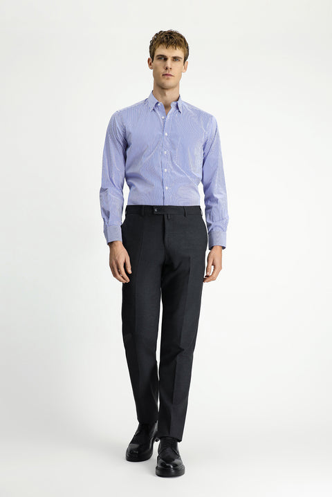 Koyu Antrasit 6 Drop Regular Fit Standart Kesim Klasik Kumaş Pantolon