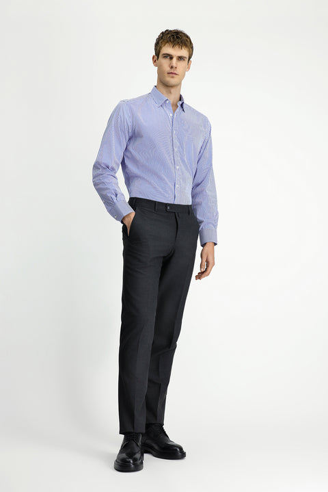 Koyu Antrasit 6 Drop Regular Fit Standart Kesim Klasik Kumaş Pantolon