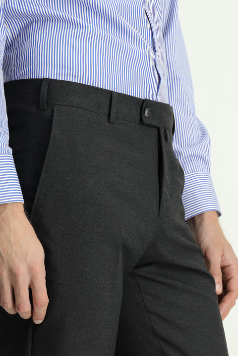 Koyu Antrasit 4 Drop Relaxed Fit Rahat Kesim Klasik Kumaş Pantolon
