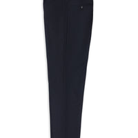 Dark Navy 7 Drop Slim Fit Narrow Cut Lycra Classic Fabric Trousers