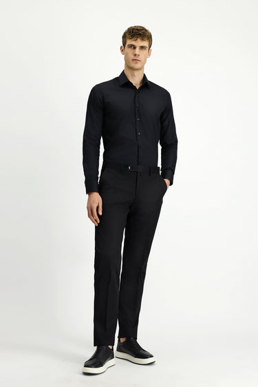  Siyah Regular Fit Klasik Kumaş Pantolon