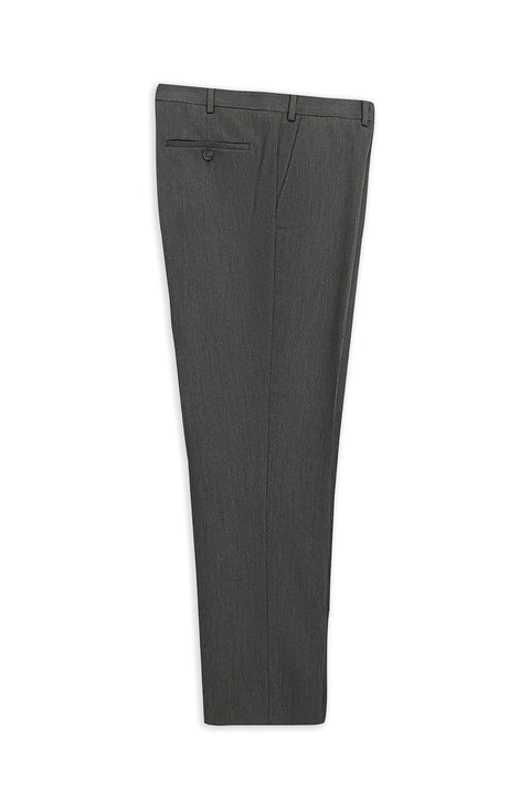 Medium Gray 7 Drop Slim Fit Classic Fabric Trousers