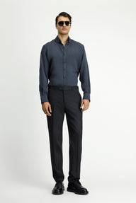 Orta Haki Slim Fit Dar Kesim Likralı Kanvas / Chino Pantolon