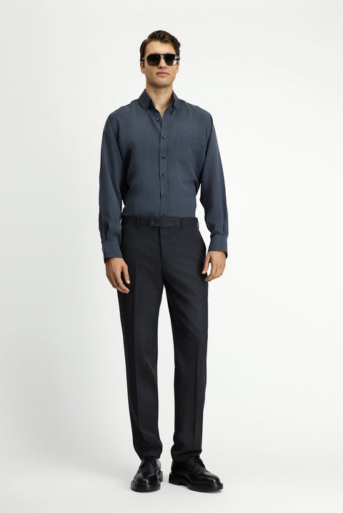 Orta Antrasit 7 Drop Slim Fit Dar Kesim Klasik Kumaş Pantolon