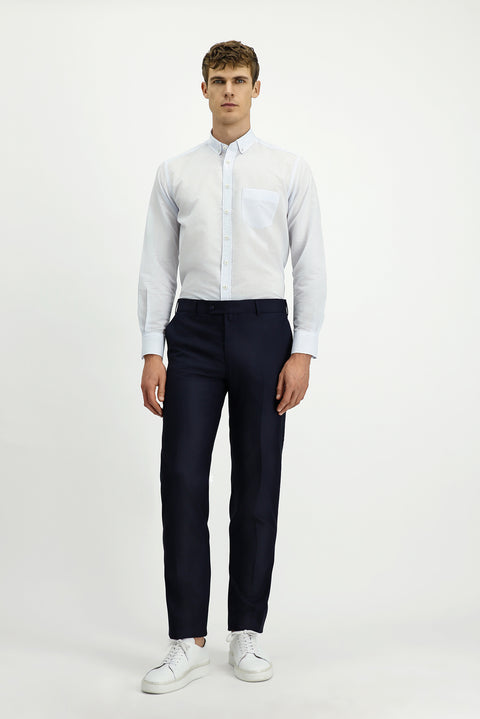 Koyu Lacivert 6 Drop Regular Fit Standart Kesim Klasik Kumaş Pantolon