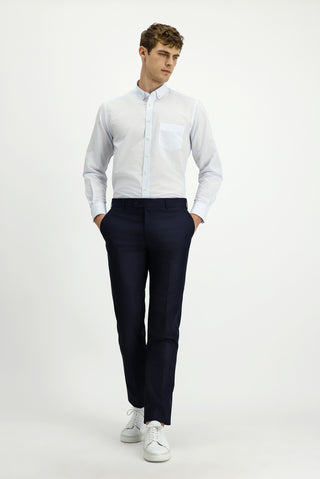  Koyu Lacivert 6 Drop Regular Fit Standart Kesim Klasik Kumaş Pantolon