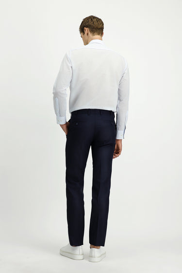  Koyu Lacivert Slim Fit Dar Kesim Klasik Kumaş Pantolon