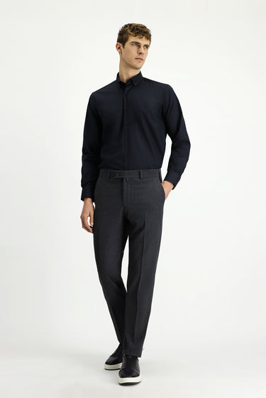  Koyu Füme Slim Fit Dar Kesim Klasik Kumaş Pantolon
