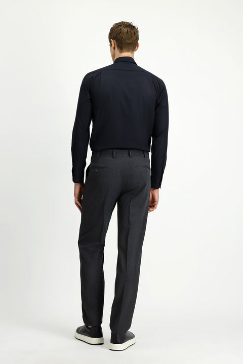 Koyu Füme 7 Drop Slim Fit Dar Kesim Likralı Klasik Kumaş Pantolon