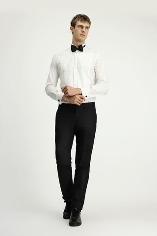  Siyah 7 Drop Slim Fit Dar Kesim Klasik Kumaş Smokin Pantolon