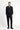 Siyah Slim Fit Dar Kesim Beli Lastikli İpli Likralı Örme Klasik Kumaş Pantolon