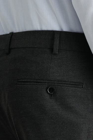 Koyu Füme Relaxed Fit Rahat Kesim Yünlü Klasik Kumaş Pantolon