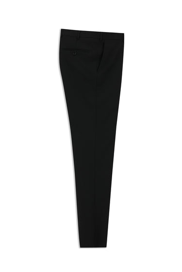 Siyah Slim Fit Dar Kesim Yünlü Klasik Kumaş Pantolon