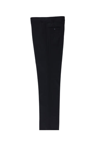  Koyu Lacivert Slim Fit Dar Kesim Yünlü Klasik Kumaş Pantolon