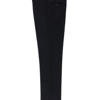 Dark Navy 4 Drop Relaxed Fit Classic Fabric Wool Trousers