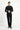 Siyah Slim Fit Dar Kesim Yünlü Klasik Kumaş Pantolon