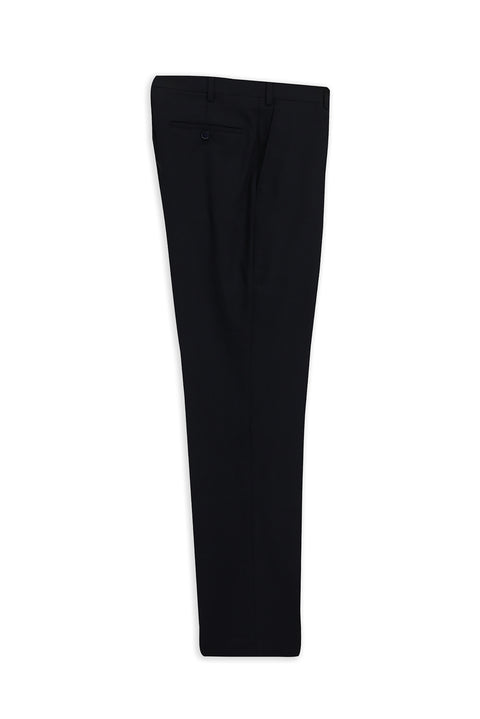 Dark Navy 7 Drop Slim Fit Narrow Cut Classic Wool Fabric Trousers