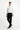 Siyah Slim Fit Dar Kesim Yünlü Klasik Kumaş Pantolon