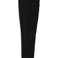 Siyah Relaxed Fit Rahat Kesim Yünlü Klasik Pantolon