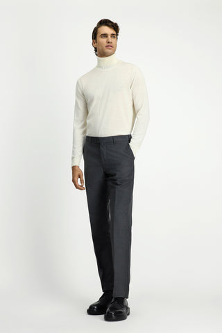  Orta Füme Regular Fit Yünlü Klasik Kumaş Pantolon