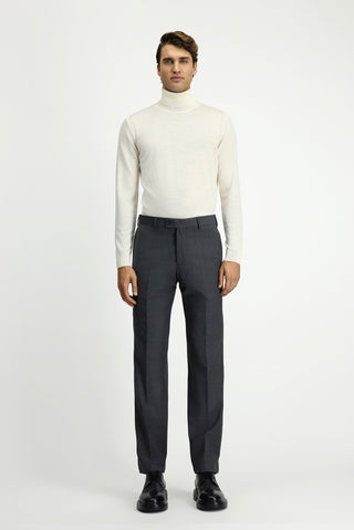  Orta Füme Regular Fit Yünlü Klasik Kumaş Pantolon