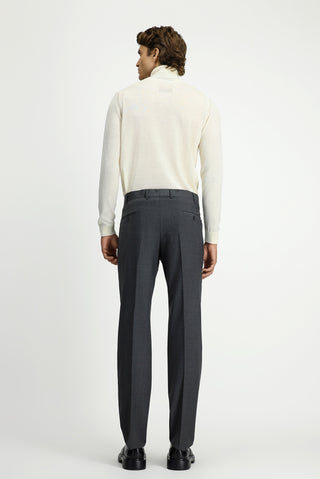  Orta Füme Regular Fit Yünlü Klasik Kumaş Pantolon