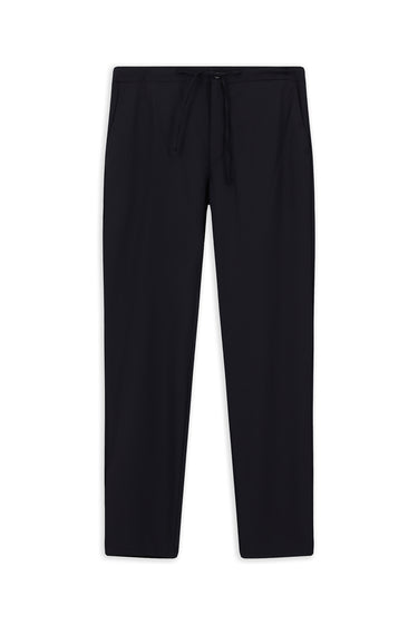 Koyu Lacivert Techno-Line Relaxed Fit Rahat Kesim Beli Lastikli İpli Likralı Klasik Kumaş Pantolon