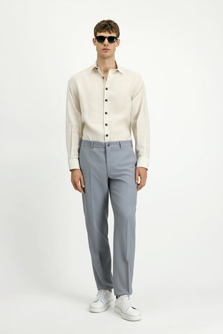  Orta Gri Relaxed Fit Rahat Kesim Likralı Klasik Kumaş Pantolon