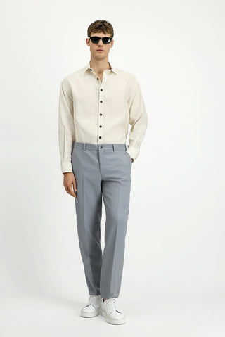  Orta Gri Relaxed Fit Rahat Kesim Likralı Klasik Kumaş Pantolon