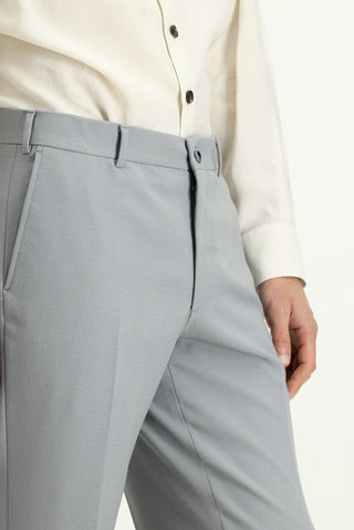  Orta Gri Relaxed Fit Rahat Kesim Likralı Klasik Kumaş Pantolon