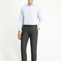 Orta Antrasit 6 Drop Regular Fit Standart Kesim Beli Bağcıklı Lastikli Pantolon