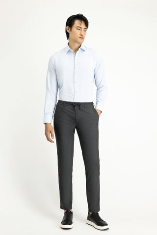  Orta Antrasit Regular Fit Standart Kesim Beli Lastikli İpli Pantolon