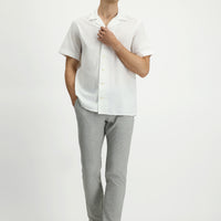 Açık Gri Regular Fit Beli Lastikli İpli Likralı Pantolon