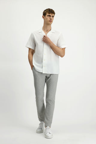  Aç?k Gri 6 Drop Regular Fit Standart Kesim Beli Lastikli ?pli Likral? Pantolon-Ki??l?