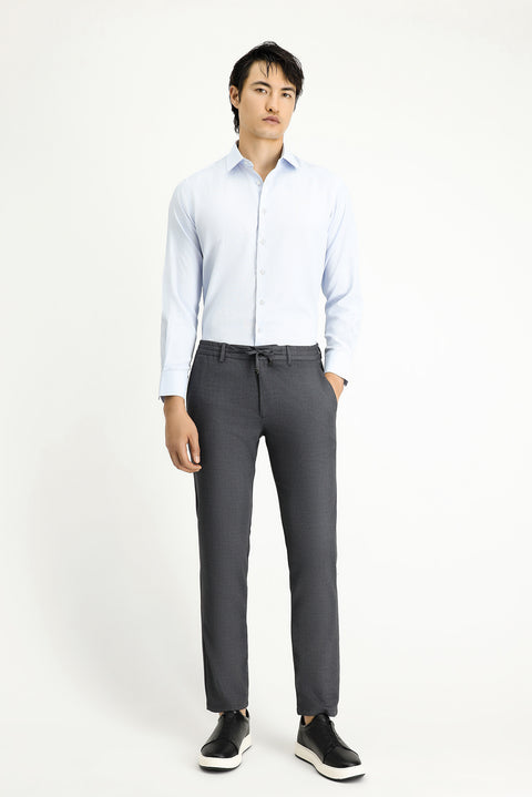 Orta Füme 6 Drop Regular Fit Standart Kesim Beli Lastikli İpli Spor Pantolon