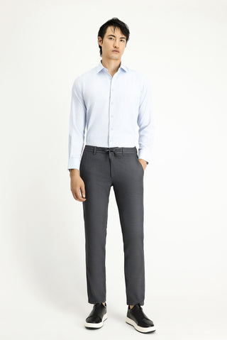  Orta Füme 6 Drop Regular Fit Standart Kesim Beli Lastikli ?pli Likral? Pantolon-Ki??l?