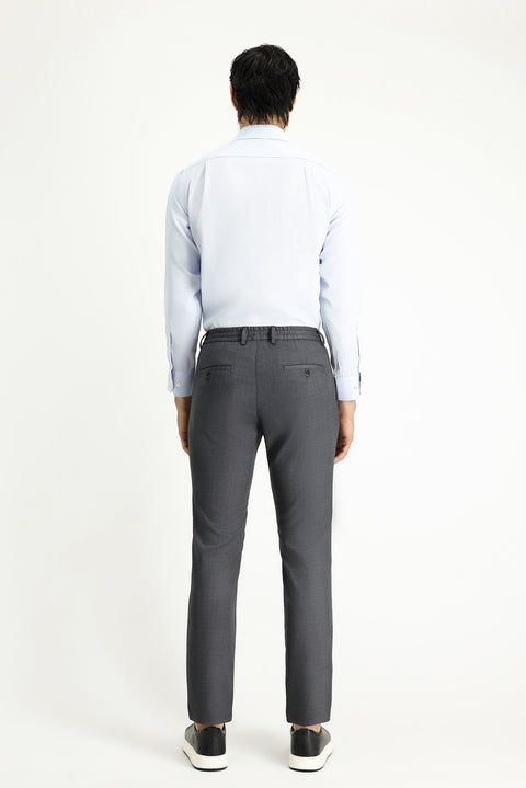 Medium Gray 6 Drop Regular Fit Standard Cut Elastic Waist Drawstring Sport Pants