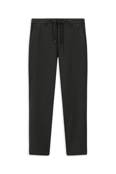 Dark Gray 6 Drop Regular Fit Standard Cut Elastic Waist Drawstring Sport Pants