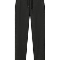 Dark Anthracite Regular Fit Standard Cut Elasticated Waist Drawstring Stretchy Trousers