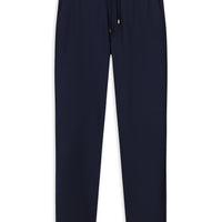 Orta Lacivert Regular Fit Beli Lastikli İpli Likralı Pantolon