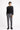 Siyah Super Slim Fit Ekstra Dar Kesim Beli Lastikli İpli Desenli Likralı Klasik Kumaş Pantolon