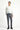 Koyu Füme Super Slim Fit Ekstra Dar Kesim Beli Lastikli İpli Desenli Likralı Klasik Kumaş Pantolon