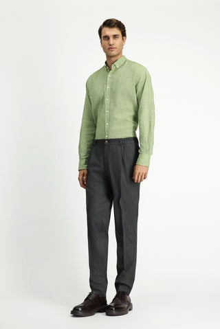  Koyu Haki Super Slim Fit Ekstra Dar Kesim Beli Lastikli Likralı Klasik Kumaş Pantolon