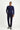 Koyu Lacivert Super Slim Fit Ekstra Dar Kesim Likralı Beli Lastikli İpli Klasik Kumaş Pantolon
