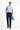 Koyu Lacivert Techno-Line Super Slim Fit Ekstra Dar Kesim Likralı Beli Lastikli İpli Klasik Kumaş Pantolon