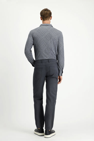 Orta Füme Slim Fit Dar Kesim Yünlü Klasik Kumaş Pantolon