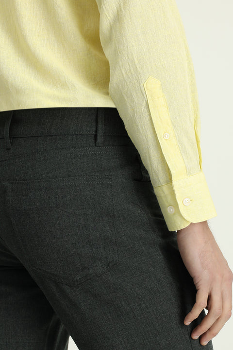 Koyu Yeşil 6 Drop Regular Fit Standart Kesim Yünlü Kumaş Pantolon