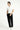 Siyah Techno-Line Slim Fit Dar Kesim Beli Lastikli İpli Likralı Klasik Kumaş Pantolon